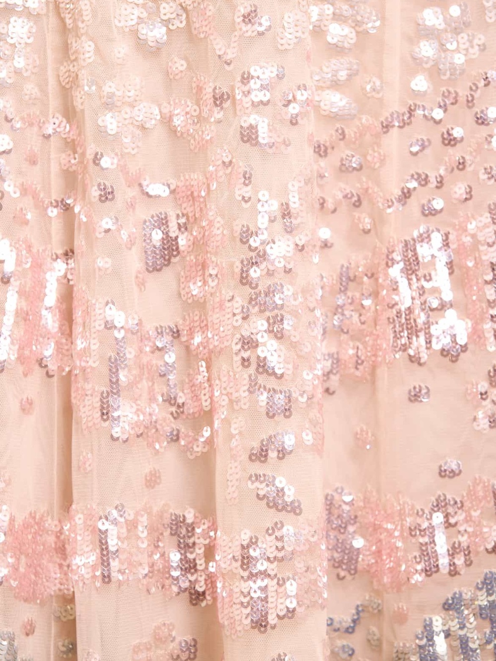 Needle & Thread Blush Multi-Sequin Long Sleeve Maxi Dress - Picture 3 of 4